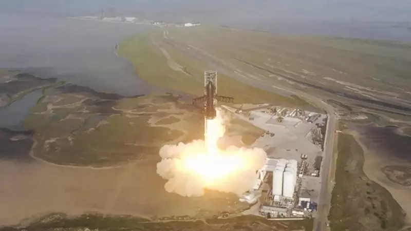 Momento del despegue del cohete Starship de SpaceX.