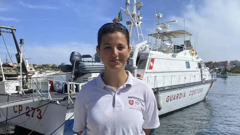 La enfermera voluntaria Marika Borettaz, en Lampedusa, Italia, a 25 de abril de 2023.