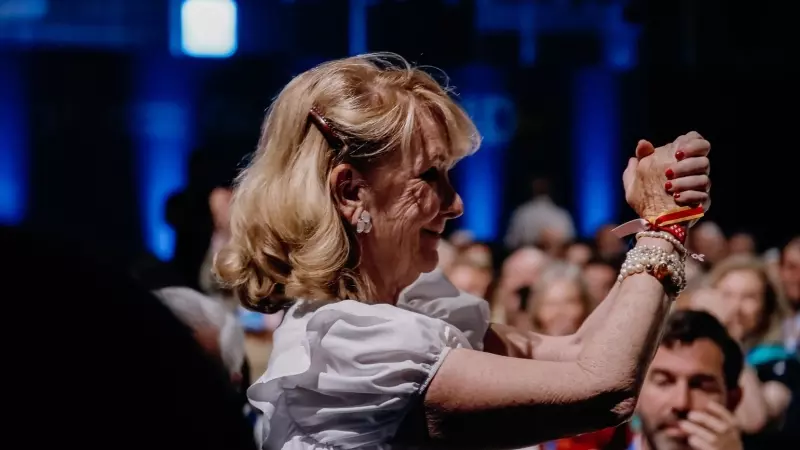 La expresidenta de la Comunidad de Madrid Esperanza Aguirre, durante el Congreso del Partido Popular de Madrid, a 21 de mayo de 2022.