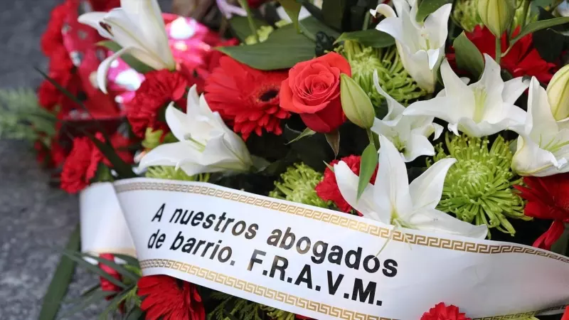 Homenaje a los abogados de Atocha en el 40 aniversario de la matanza. Archivo.