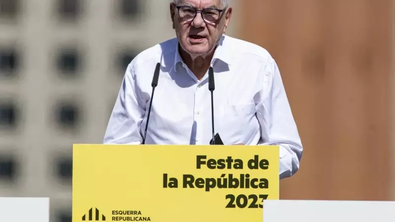 15/04/2023 - El candidato de ERC a la Alcaldía de Barcelona Ernest Maragall, en la Fiesta de la Republica de ERC, celebrada en abril.