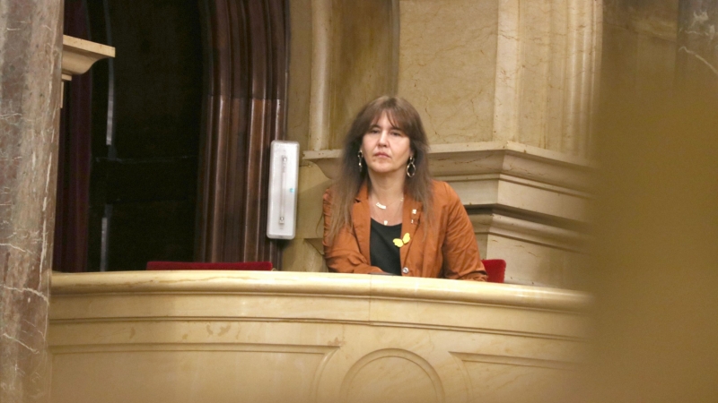 La presidenta del Parlament suspesa, Laura Borràs, durant una sessió de la cambra, la setmana passada