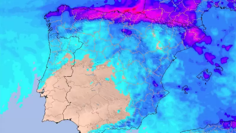 Mapa del cambio meteorológico que se avecina a partir del miércoles.