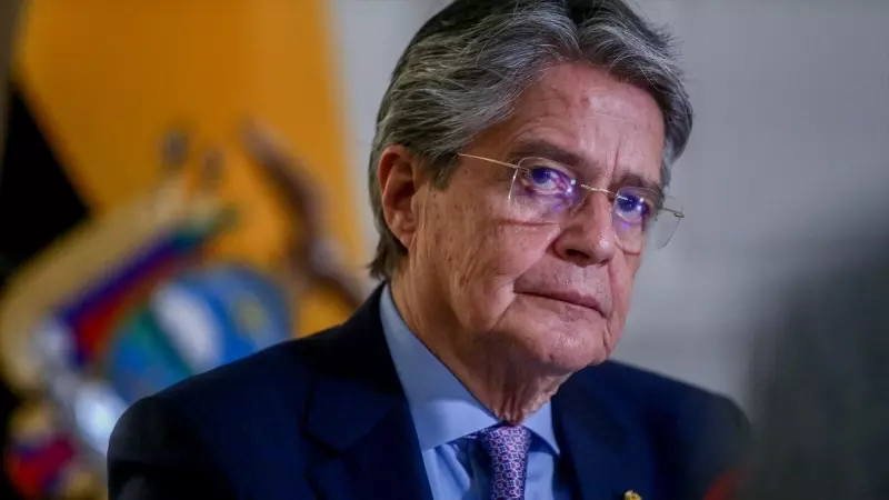 El presidente de Ecuador, Guillermo Lasso, durante una entrevista en noviembre de 2021.