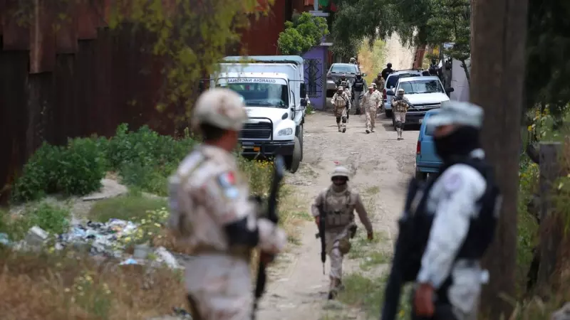 Miembros de la Guardia Nacional de México en Tijuana, a 10 de mayo de 2023.