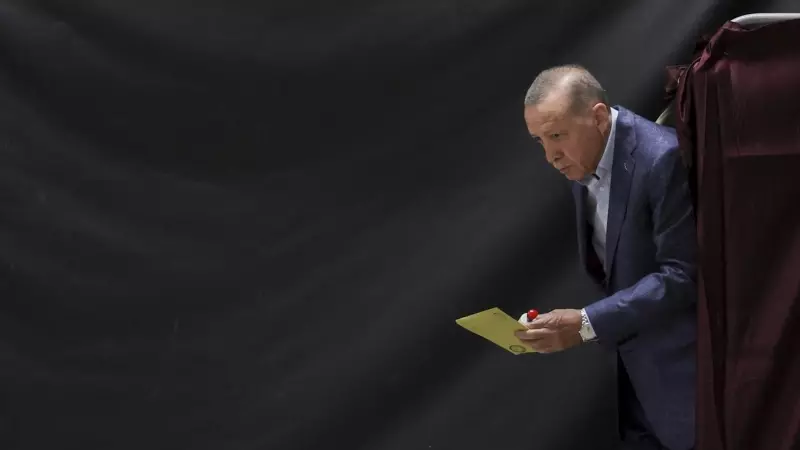 Erdogan, durante la jornada electoral en las presidenciales de Turquía