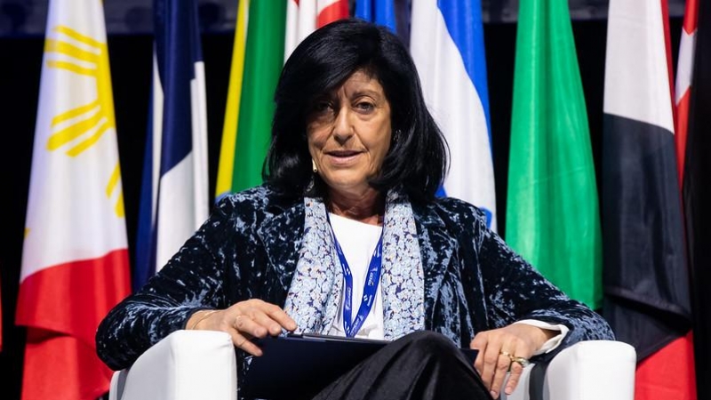 La directora del CNI, Esperanza Casteleiro, durante la celebración de FEINDEF 2021. 03/11/2021