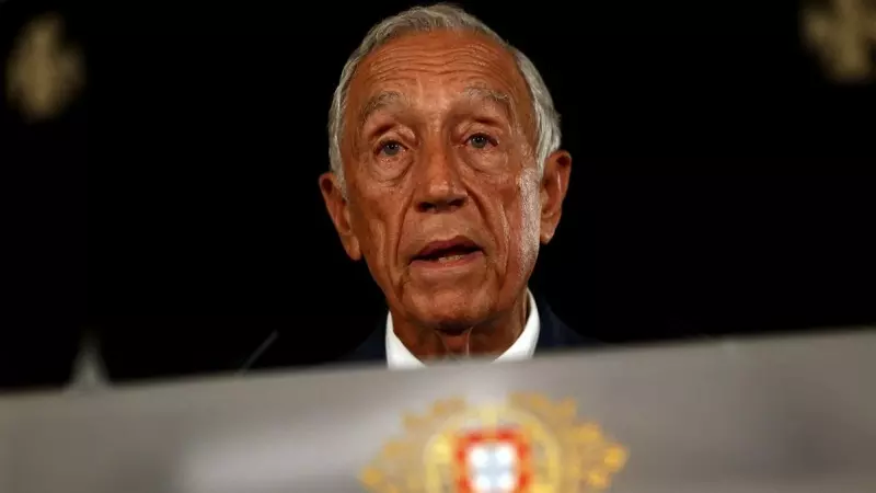 El presidente de Portugal, Marcelo Rebelo de Sousa, se dirige a la nación desde el Palacio de Belém, en Lisboa, a 4 de mayo de 2023