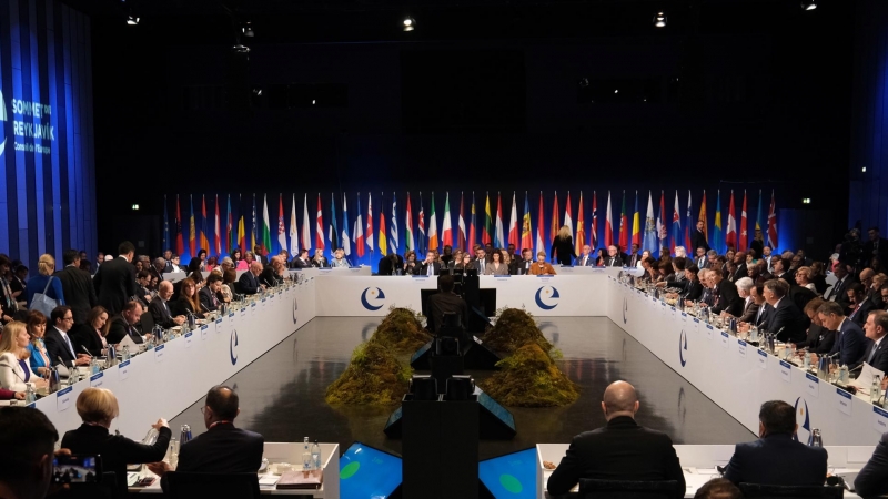 Reunión del Consejo de Europa, en Islandia, a 17 de mayo de 2023.