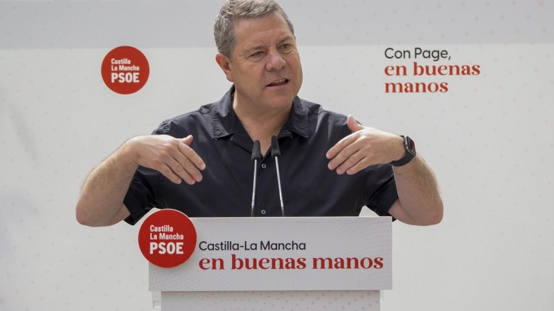 El presidente de Castilla-La Mancha y candidato del PSOE a la reelección, Emiliano García-Page.