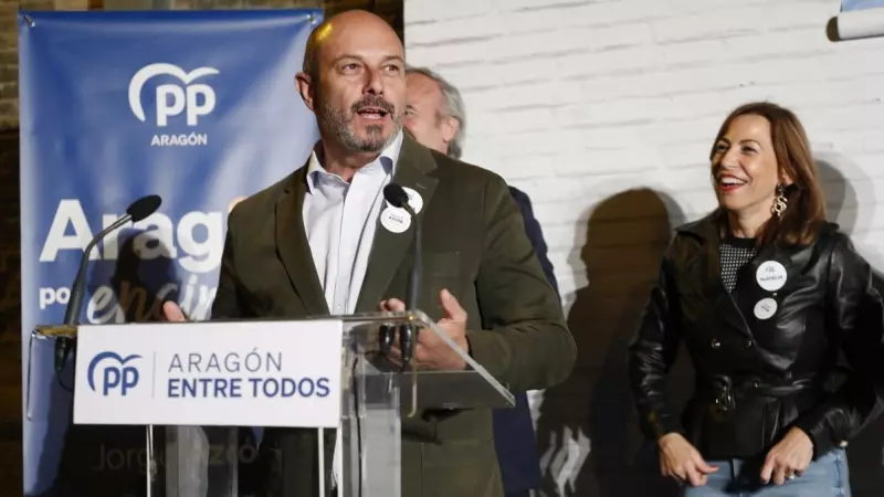 El vicesecretario nacional de Política Autonómica y Local del PP, Pedro Rollán, durante un acto de campaña para las elecciones del 28M, en Zaragoza, a 11 de mayo de 2023.