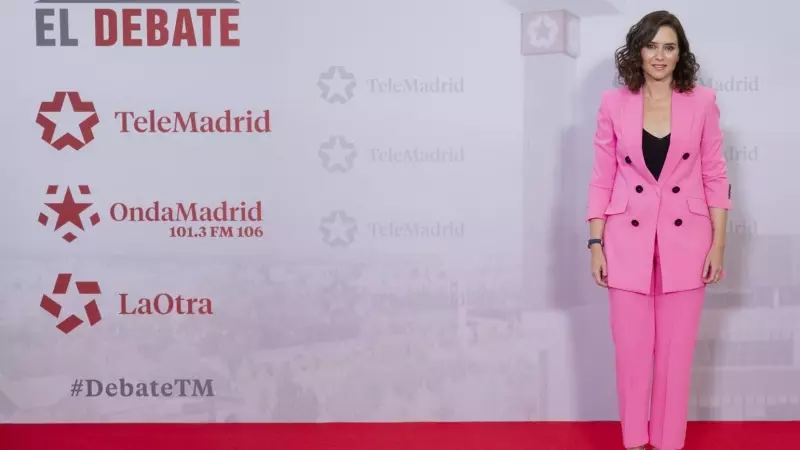 La presidenta de la Comunidad de Madrid y candidata del PP a la reelección, Isabel Díaz Ayuso,