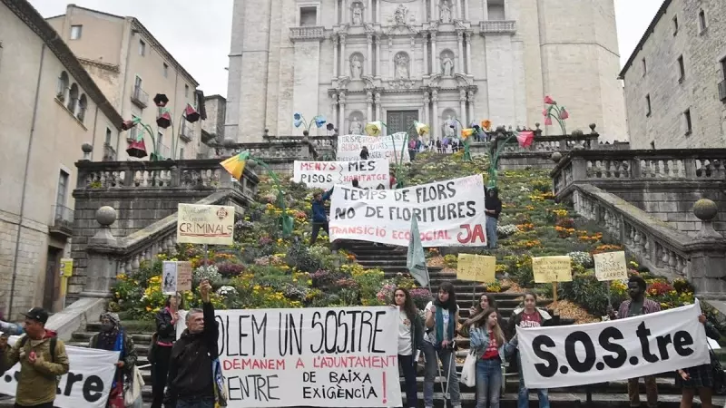20/05/2023 - Acció reivindicativa al Temps de Flors de Girona per alerta sobre el model de ciutat i l'emergència climàtica.