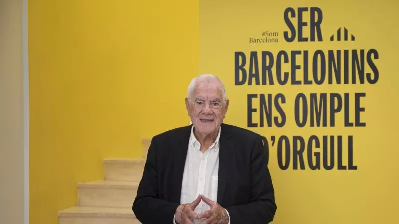 Ernest Maragall a la seu d'ERC Barcelona des d'on es pilota la seva campanya com alcaldable.