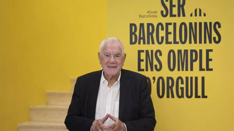 Ernest Maragall a la seu d'ERC Barcelona des d'on es pilota la seva campanya com alcaldable.