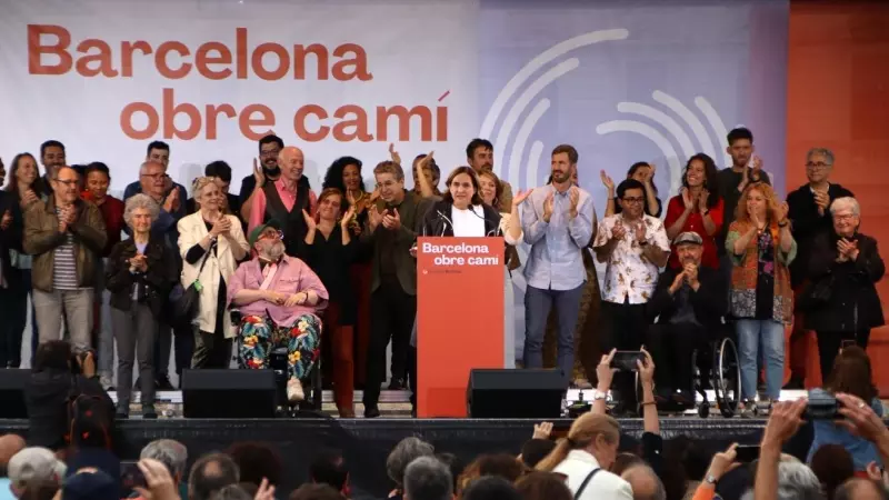 24/05/2023 - Ada Colau i els candidats de Barcelona en Comú en l'acte central de campanya per a les eleccions municipals de diumenge.