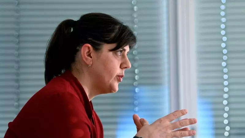 Laura Kövesi, máxima responsable de la Fiscalía Europea contra el Fraude (EPPO), durante una entrevista, a 1 de marzo de 2023.