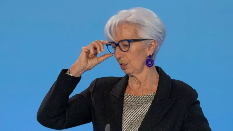 La presidenta del Banco Central Europeo (BCE), Christine Lagarde, se dirige a una conferencia de prensa sobre la política monetaria de la eurozona, en Alemania occidental, a 4 de mayo de 2023.