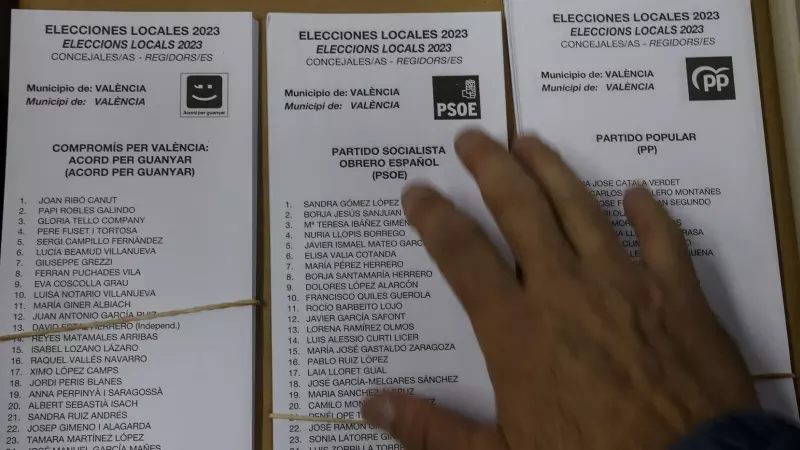 Papeletas electorales para las próximas elecciones municipales del 28 de mayo.