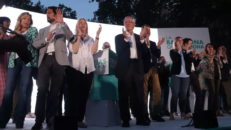 Acte final de campanya de Xavier Trias, amb Neus Munté, Damià Calvet, Joana Ortega, Jordi Martí i Victòria Alsina, entre d'altres.