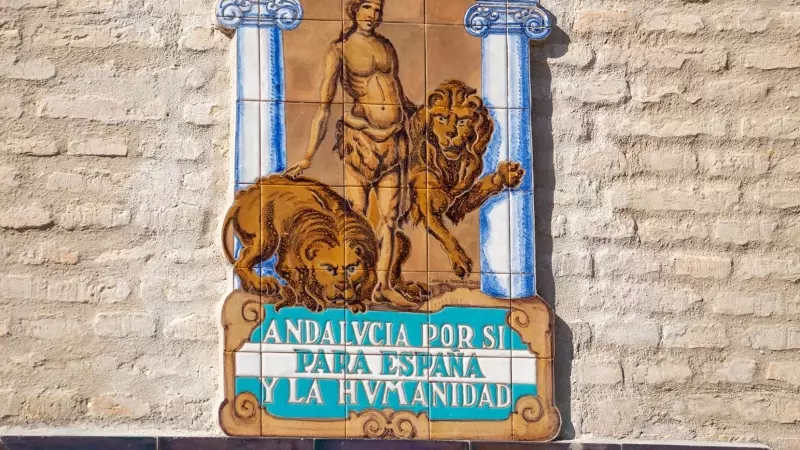 Azulejo inaugurado en la casa de Blas Infante en Coria del Río, (Sevilla, Andalucía).