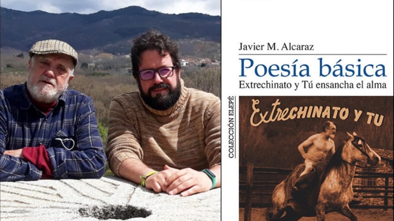 Manolo Chinato y Javier M. Alcaraz, autor de 'Poesía básica. Extrechinato y Tú ensancha el alma' (Efe Eme).