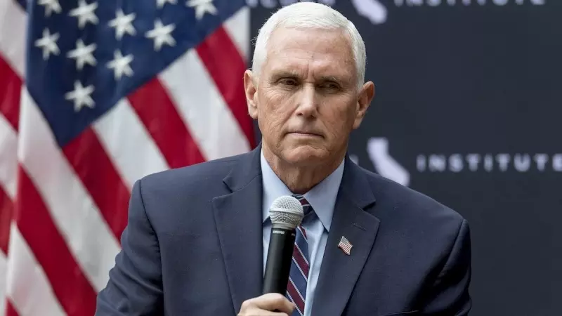 El exvicepresidente de EEUU, Mike Pence, en un evento organizado por el Instituto Lincoln, a 18 de abril de 2023.