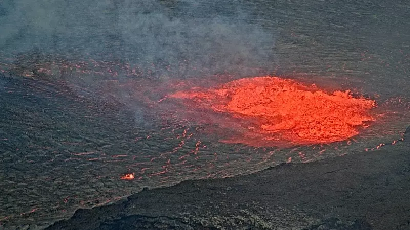 Una lengua de lava en el volcán Kilauea en enero de  2023.