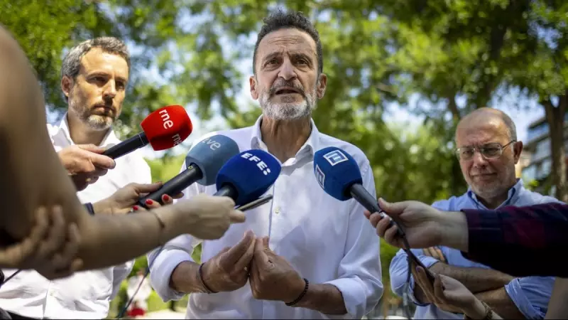 El exdiputado de Ciudadanos Edmundo Bal atiende a los medios en presencia del procurador de Cs en las Cortes de Castilla y León, Francisco Igea, a 11 de junio de 2023 en Madrid