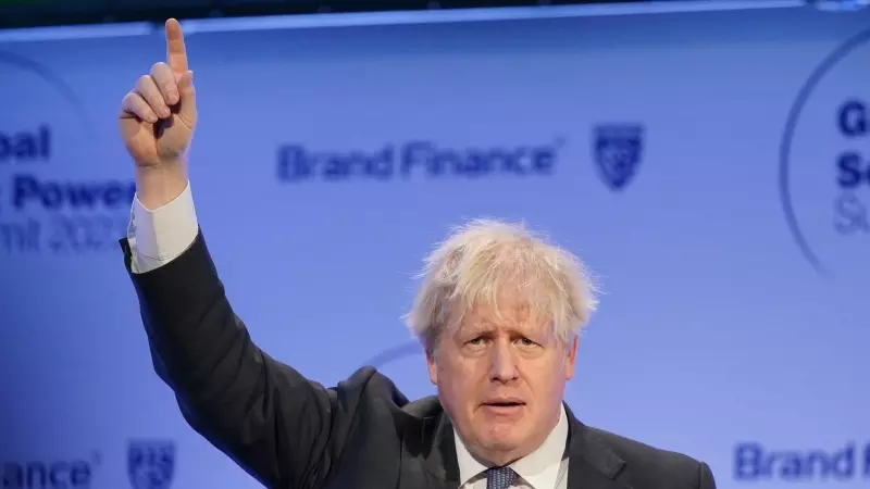 02/03/2023 - El ex primer ministro británico, Boris Johnson, durante la Cumbre Global Soft Power, en el Centro de Conferencias Queen Elizabeth II, a 2 de marzo de 2023.