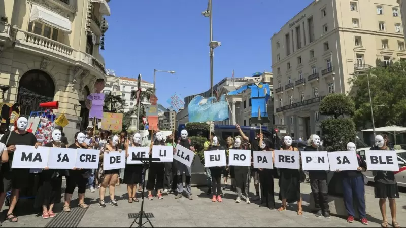 La Caravana Abriendo Fronteras pide justicia en Madrid para las víctimas de la masacre de Melilla.