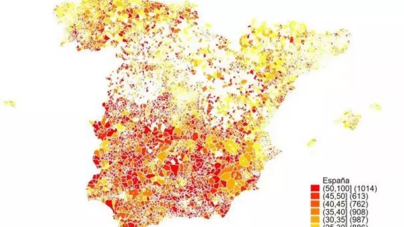Mapa pobreza infantil en España 2021