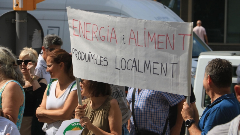 Manifestants per una transició energètica equilibrada
