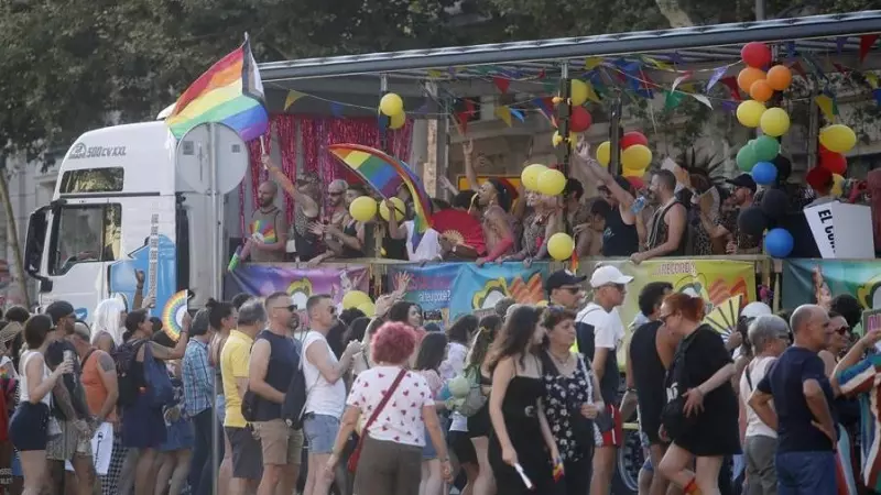 15/07/2023 - Una de les carrosses que ha participat en el Pride Barcelona 2023.