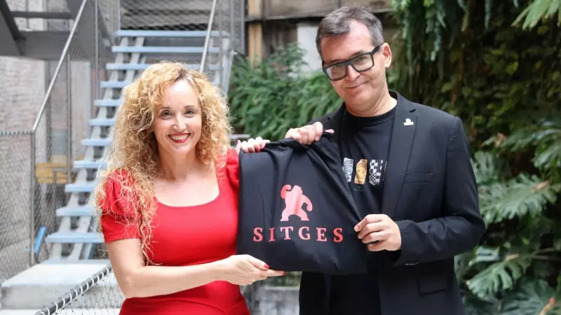 El director artístic del Festival de Sitges, Ángel Sala, i la directora de la Fundació del certamen Mònica Garcia Massagué