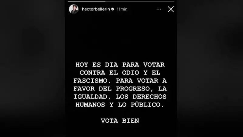 Mensaje de Héctor Bellerín en Instagram.