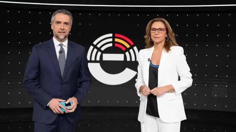 Carlos Franganillo y Alejandra Herranz, en el especial 23J de TVE
