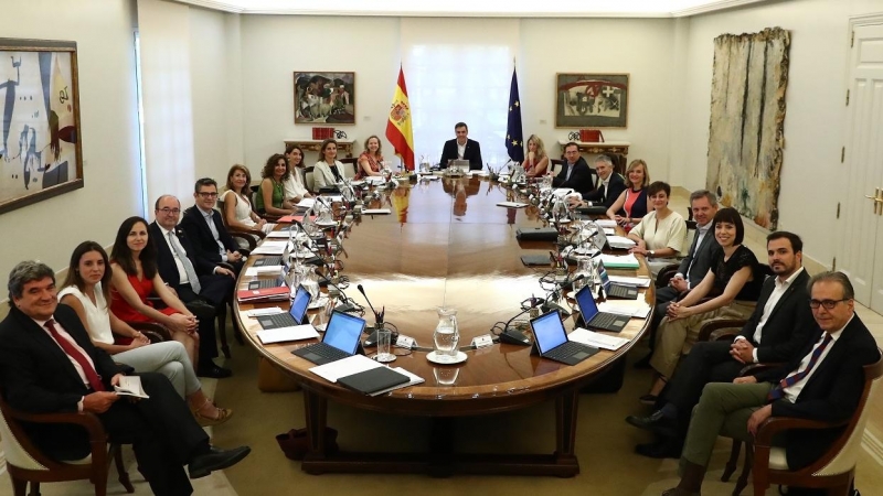 Imagen del primer Consejo de Ministros celebrado tras las elecciones generales del 23J