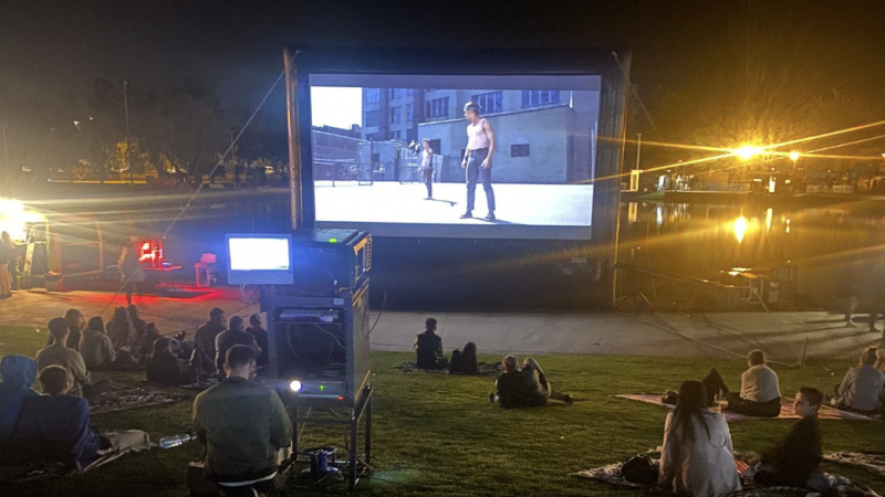 Una sessió de cinema a la fresca