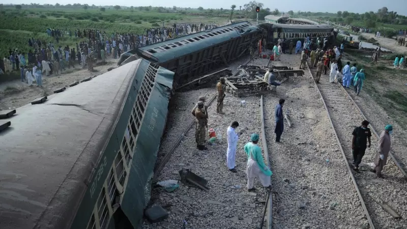 Accidente de tren en Pakistán.