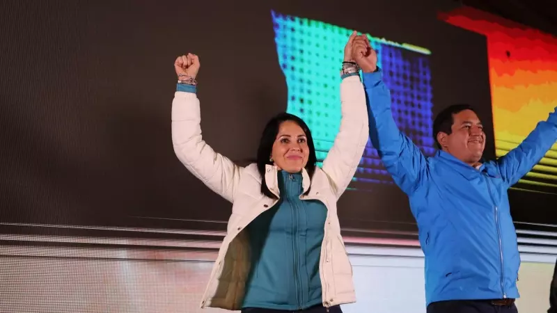 La candidata a la presidencia de Ecuador, Luisa González, en Quito, a 20 de agosto de 2023.