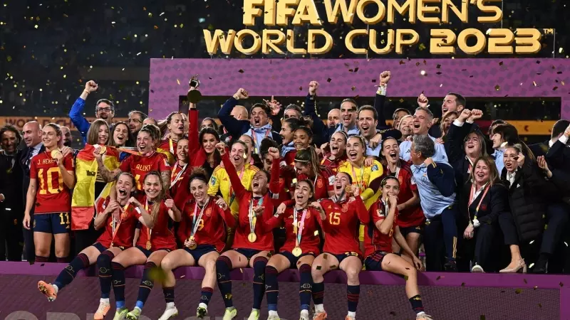 Las futbolistas de la selección española de fútbol tras ganar el Mundial en Australia, a 20 de agosto de 2023.