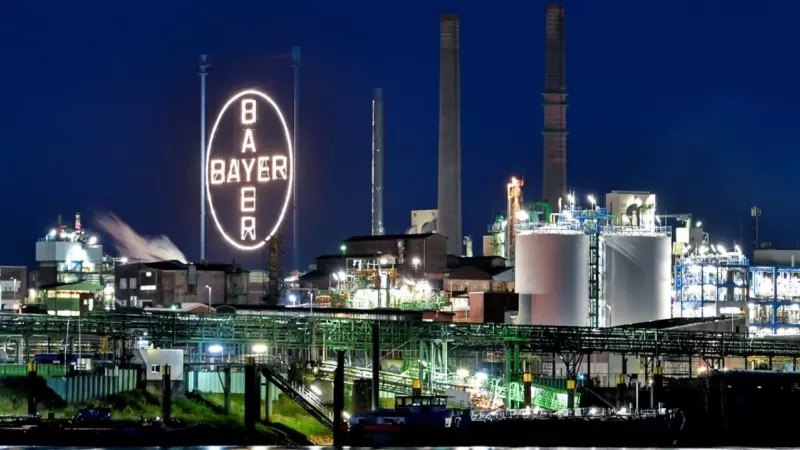 Una planta de fabricación de productos de la farmacéutica Bayer.