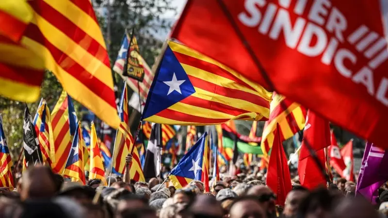 11/09/2023 - Imatge de la manifestació independentista d'aquest 11 de setembre de 2023, Diada Nacional de Catalunya.