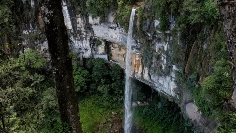 Imagen de archivo de las cataratas Yumbilla, cerca de la localidad de Cuispes, región norte peruana de Amazonas.