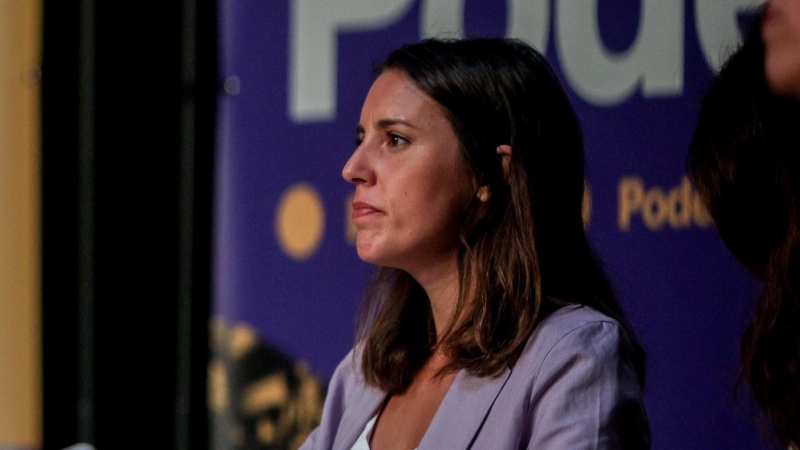 La ministra de Igualdad en funciones, Irene Montero, durante un acto de Podemos, en Madrid, a 16 de septiembre de 2023.