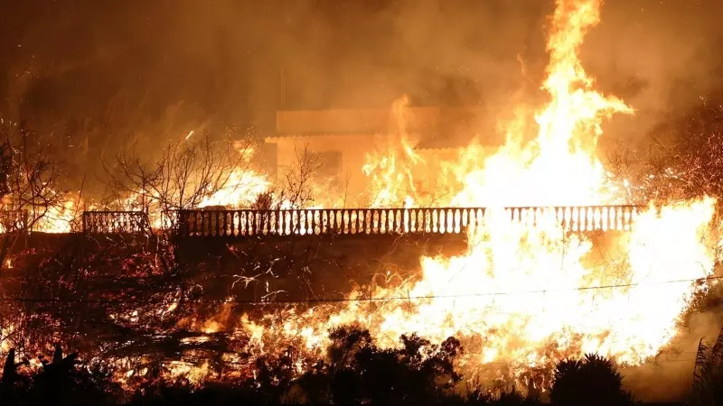 Incendio producido en la localidad siciliana de Trapani, a 28 de agosto de 2023.