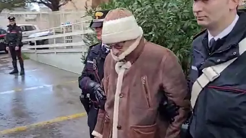 El jefe italiano de la Cosa Nostra, Matteo Messina Denaro, detenido el 16 de enero de 2023 en Palermo.