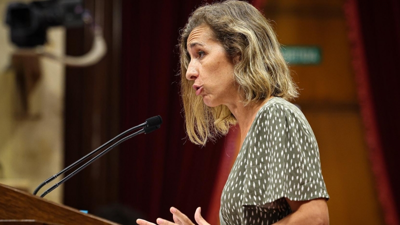 La diputada de la CUP Laia Estrada intervé al debat de política general al Parlament.