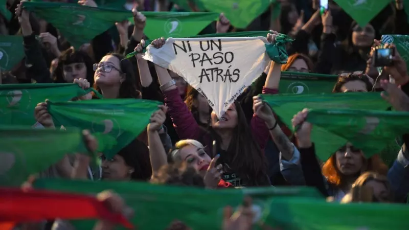 Manifetsación feminista en Argentina